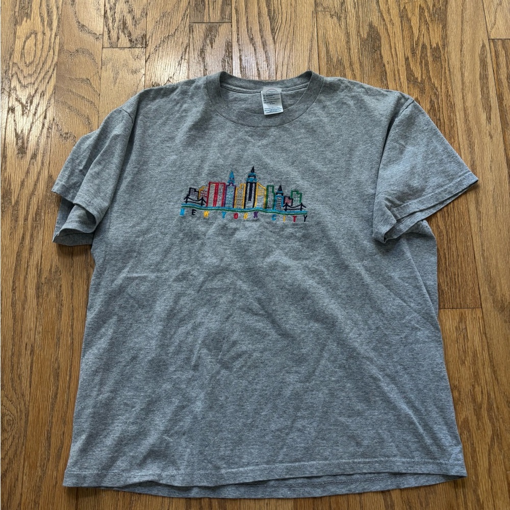 Vintage Delta Gray City Skyline Tee